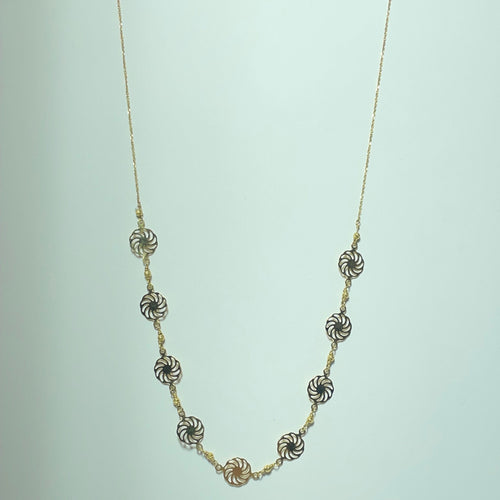 Collier Collier à motifs circulaires ajourés en or jaune 18 carats 2,31 g 58 Facettes 250275