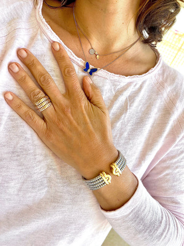 Bague 55 Bvlgari - Bague Tubogas en or jaune 18k 58 Facettes 1