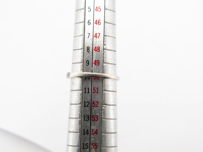 Bague 50 bague solitaire 0.63ct gia t50 or blanc 18k + alliance sertie diamant 0.1ct 58 Facettes 270398