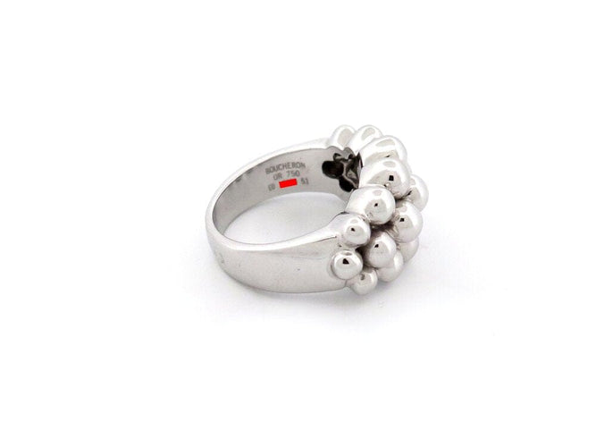 Bague 51 Boucheron Grains de Raisins - Bague en or blanc 18k taille 51 58 Facettes 265064