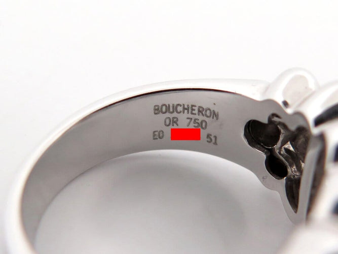 Bague 51 Boucheron Grains de Raisins - Bague en or blanc 18k taille 51 58 Facettes 265064