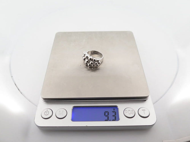 Bague 51 Boucheron Grains de Raisins - Bague en or blanc 18k taille 51 58 Facettes 265064