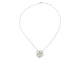 Collier Collier pendentif fleur camélia en or blanc 18k et diamants 1,63 ct 58 Facettes 270129