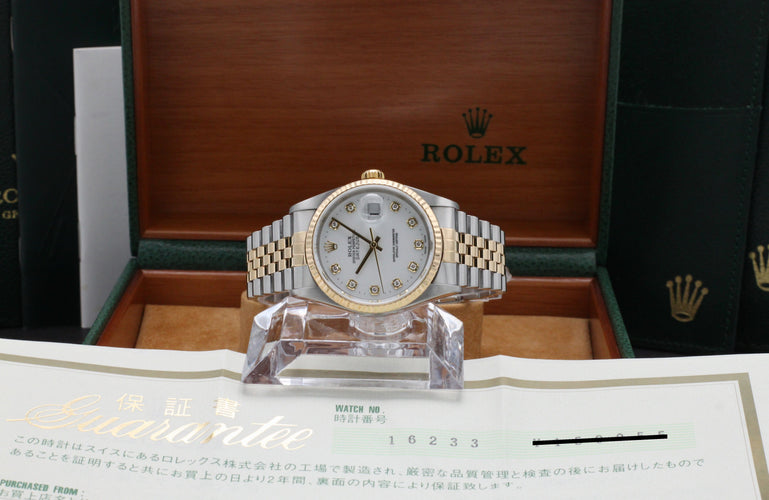 Montre Rolex Datejust - Montre 16233G 36 mm (2003), boîte et papiers 58 Facettes ROL/DJ1/1195