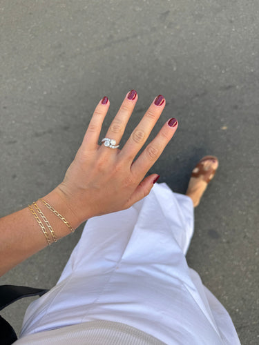 Bague 54 Bague Toi & moi en or jaune et blanc 18k et diamants 58 Facettes