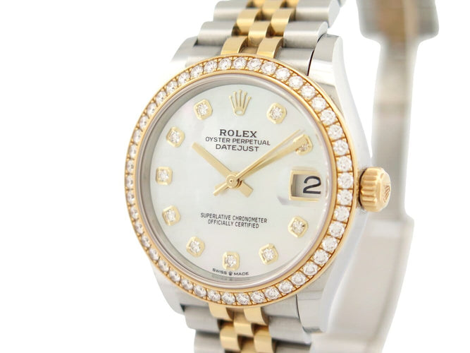 Montre Rolex Lady-Datejust 31 - Montre en or jaune 18k et acier, diamants 58 Facettes 272173