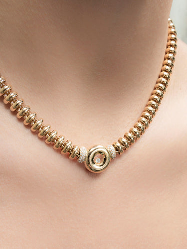 Collier Chopard - Collier pendentif Happy Diamonds en or jaune 18k et diamants 58 Facettes 130016