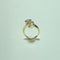 Bague 51 Bague moderne en or jaune 18 carats avec deux pierres claires 58 Facettes 260041