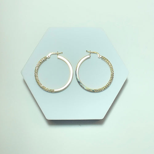 Boucles d'oreilles Boucles d’oreilles créoles en or jaune 14 carats (3,21 g) 58 Facettes 260023