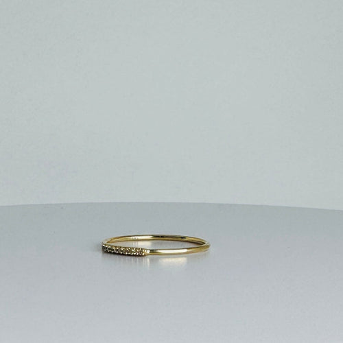 Bague Bague vintage en or jaune 14 ct et diamants 58 Facettes 2502035
