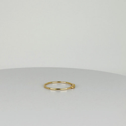 Bague Bague vintage en or jaune 14 carats et diamants 58 Facettes 2502034