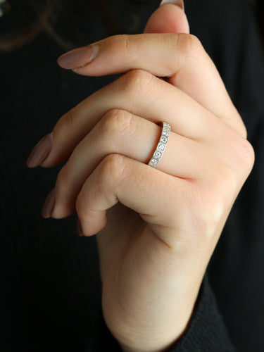 Bague 52 Cartier Lanière - Bague en or blanc 18 carats et diamants 58 Facettes 1109.2