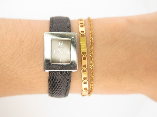 Montre Poiray Ma Première Mini - Montre quartz femme en acier 21 mm, bracelet lézard 58 Facettes 253055