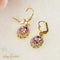 Boucles d'oreilles Boucles d’oreilles vintage en or jaune 14 carats et améthystes 58 Facettes 2788
