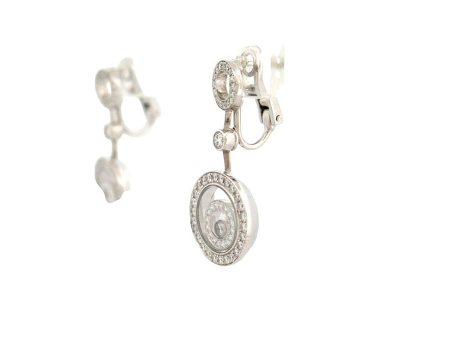 Boucles d'oreilles Chopard Happy Spirit - Boucles d'oreilles en or blanc et diamants 1,90 ct 58 Facettes 269989
