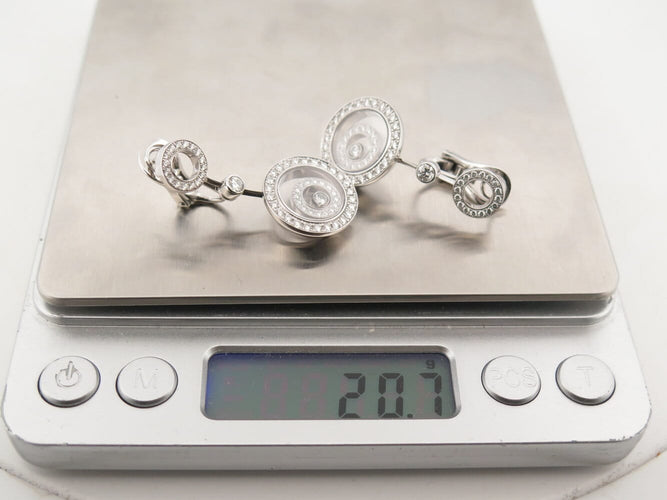 Boucles d'oreilles Chopard Happy Spirit - Boucles d'oreilles en or blanc et diamants 1,90 ct 58 Facettes 269989