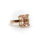Bague Bague vintage en or rose 14k avec morganite taille émeraude 58 Facettes A2001X