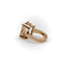 Bague Bague vintage en or rose 14k avec morganite taille émeraude 58 Facettes A2001X