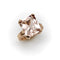 Bague Bague vintage en or rose 14k avec morganite taille émeraude 58 Facettes A2001X