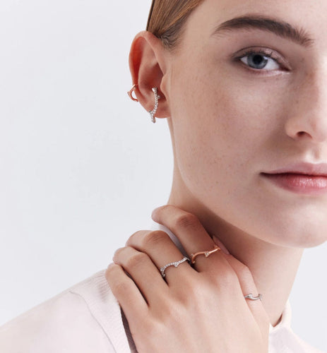 Bague 56 Dior Bois de Rose - Bague en or blanc et diamants 58 Facettes