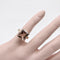 Bague Bague vintage en or rose 14k avec morganite taille émeraude 58 Facettes A2001X