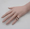 Bague Bague vintage en or rose 14k avec morganite taille émeraude 58 Facettes A2001X