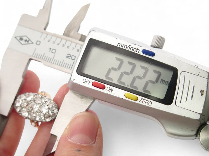 Bague 48 Bague marquise navette en or rose 18k et platine, 17 diamants 3,4 ct 58 Facettes 270710