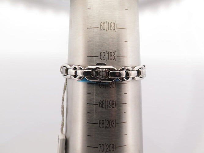 Montre Celine Macadam Triomphe - Montre classique quartz 35 mm en acier palladié 58 Facettes 267061