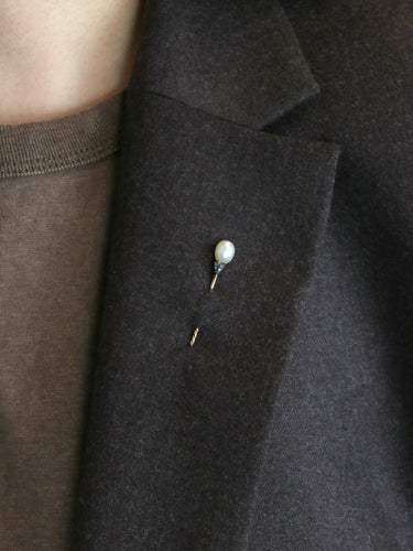 Broche Epingle or jaune perle fine diamants 58 Facettes 1115.5