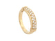 Bague 52 Alliance jonc demi-sertie 20 diamants 0,3 ct en or jaune 18k, T52 58 Facettes 272441