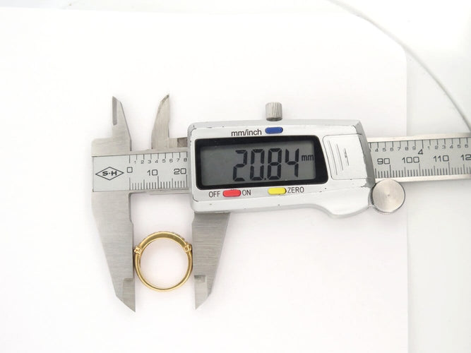 Bague 52 Alliance jonc demi-sertie 20 diamants 0,3 ct en or jaune 18k, T52 58 Facettes 272441