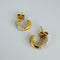 Boucles d'oreilles Boucles d’oreilles créoles vintage en or jaune 18 carats et diamants 58 Facettes 2505011