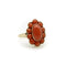 Bague Bague rétro en or 14k au corail cabochon 58 Facettes A2002D