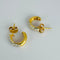 Boucles d'oreilles Boucles d’oreilles créoles vintage en or jaune 18 carats et diamants 58 Facettes 2505011