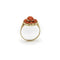 Bague Bague rétro en or 14k au corail cabochon 58 Facettes A2002D
