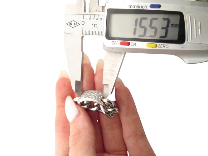 Bague 54 Christian Dior Gourmette GM - Bague en or blanc 18k et diamants 0,8 ct 58 Facettes 268958