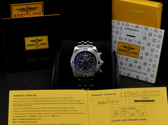 Montre Breitling Chronomat 44 - Montre automatique en acier AB0110 (2013) 58 Facettes BTL/CHM/093
