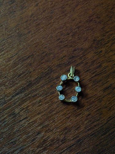 Pendentif Pendentif vintage en or jaune 18k et 6 diamants (0,50 ct) 58 Facettes