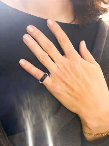 Bague 48 Cartier - Bague godronnée en or jaune et onyx 58 Facettes 1