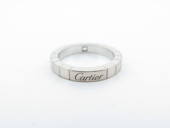 Bague 51 Cartier Lanières - Bague en or blanc 18k avec diamant 0,05 ct, taille 51 58 Facettes 249804