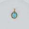 Pendentif Pendentif vintage en or rose 18 carats et topaze bleue 58 Facettes 2509003