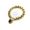 Bracelet Bracelet à maillons rolo avec cadenas cœur en or jaune 14k et grenat 58 Facettes