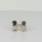 Boucles d'oreilles Boucles d’oreilles vintage en or jaune 14K, saphirs bleus et diamants 58 Facettes 2508002
