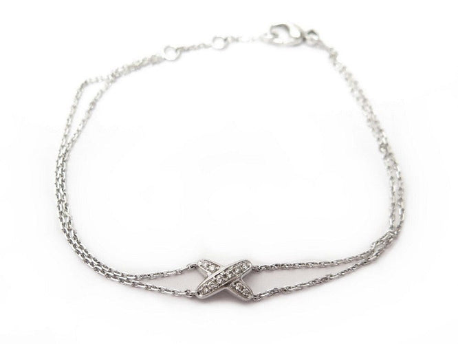 Bracelet Chaumet Jeux de Liens - Bracelet 17 cm en or blanc 18k et diamants 58 Facettes 242580
