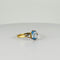 Bague Bague vintage en or jaune 14 carats avec topaze bleue 58 Facettes 2508021