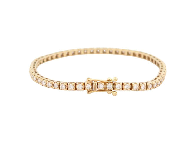 Bracelet Mauboussin Tu es ma rivière d'amour - Bracelet en or jaune 18k et diamants 2 ct 58 Facettes 272530