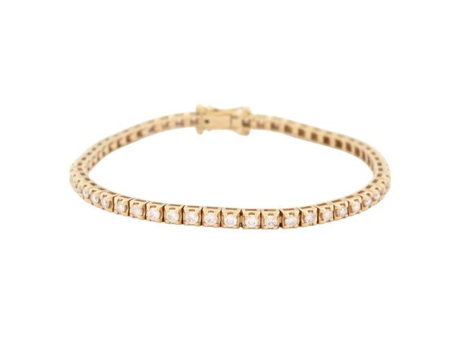 Bracelet Mauboussin Tu es ma rivière d'amour - Bracelet en or jaune 18k et diamants 2 ct 58 Facettes 272530