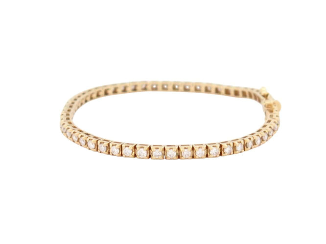 Bracelet Mauboussin Tu es ma rivière d'amour - Bracelet en or jaune 18k et diamants 2 ct 58 Facettes 272530