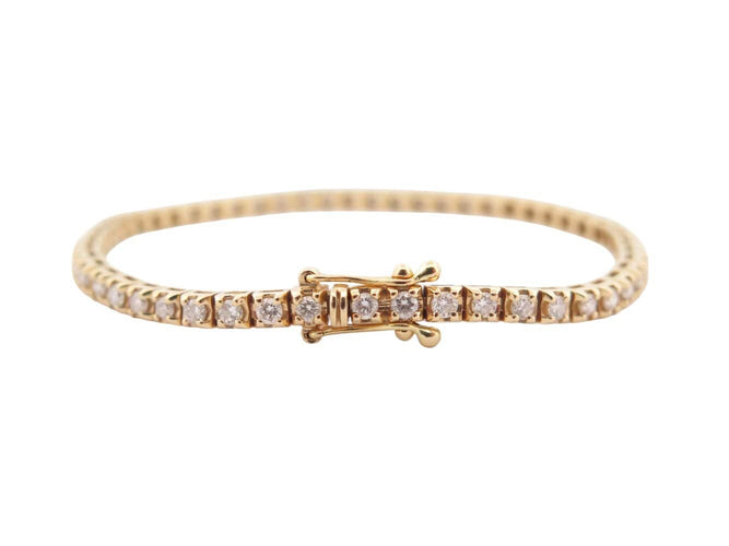 Bracelet Mauboussin Tu es ma rivière d'amour - Bracelet en or jaune 18k et diamants 2 ct 58 Facettes 272530