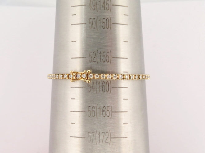 Bracelet Mauboussin Tu es ma rivière d'amour - Bracelet en or jaune 18k et diamants 2 ct 58 Facettes 272530